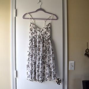 Hollister white floral mini dress babydoll